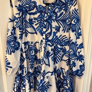 Blue and White Kids Dress- Amazon never worn